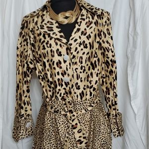 Long animal print Jacket